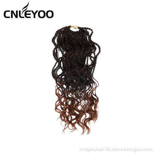 Cheap Fashion 35 Roots Long Curly 14 Inch Wavy Twist Crochet Synthetic Braiding Hair Extension